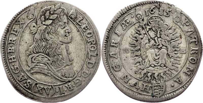 Leopold I., 15 Kreuzer 1685, Kremnitz Leopold I., 15 Kreuzer 1685, Kremnitz, 6,1...