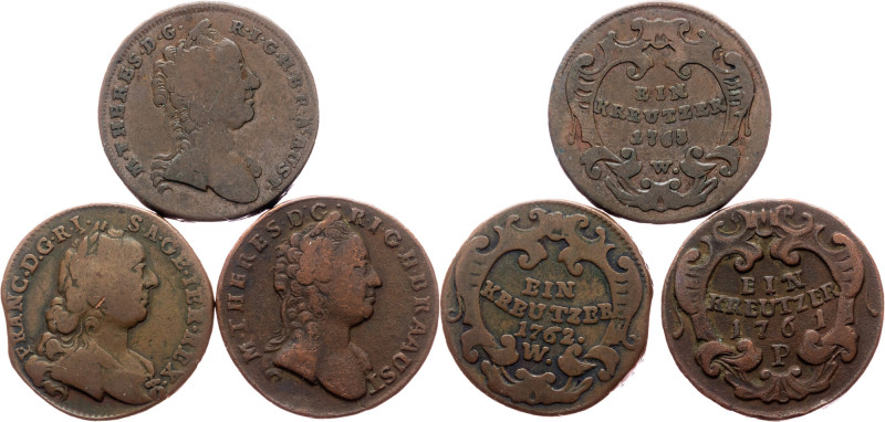 Maria Theresia, Lot Maria Theresia, Lot, 31,31 g, lot of 3pcs, added Franz I. St...