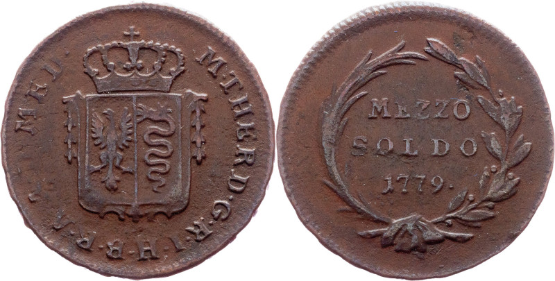 Duchy of Milan, Maria Theresia, 1/2 Soldo 1779 Italy, Duchy of Milan, Maria Ther...