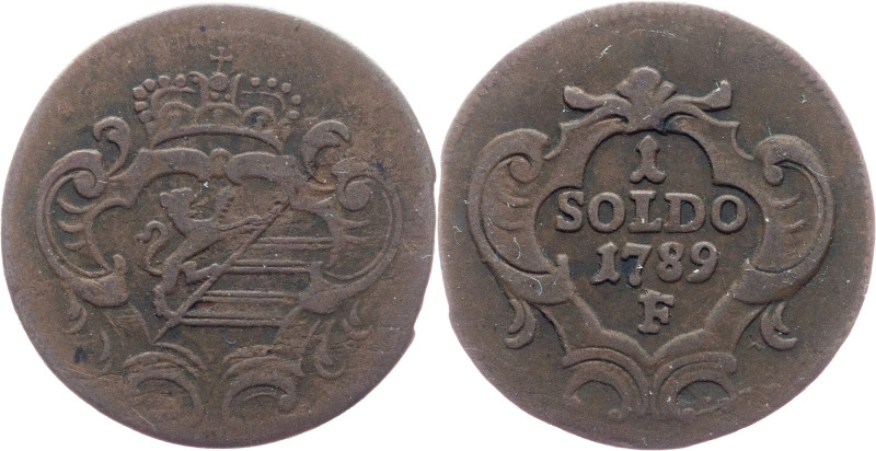 County of Gorizia, Joseph II., 1 Soldo 1789, F Italy, County of Gorizia, Joseph ...