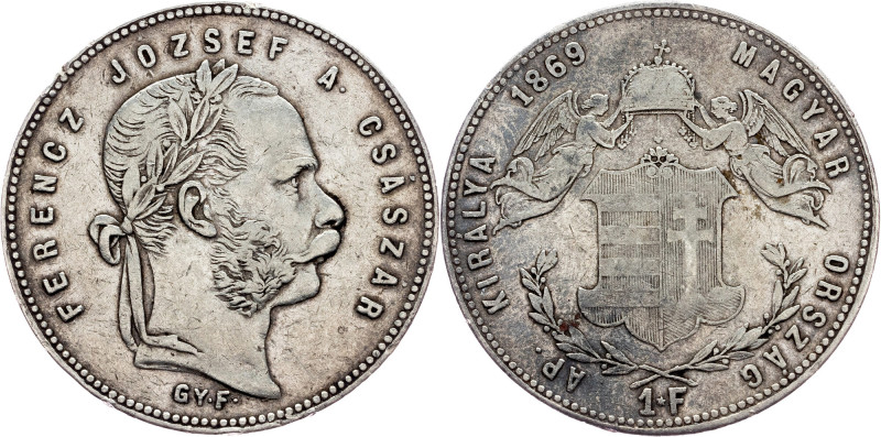 Franz Joseph I., 1 Forint 1869, GYF Franz Joseph I., 1 Forint 1869, GYF, 12,184 ...