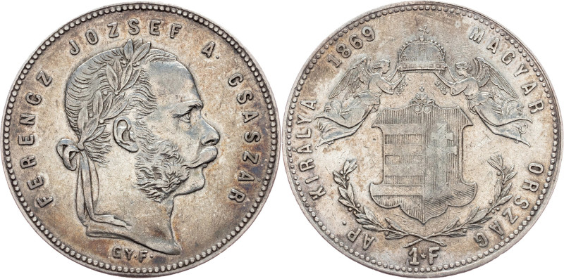 Franz Joseph I., 1 Forint 1869, GYF Franz Joseph I., 1 Forint 1869, GYF, 12,266 ...