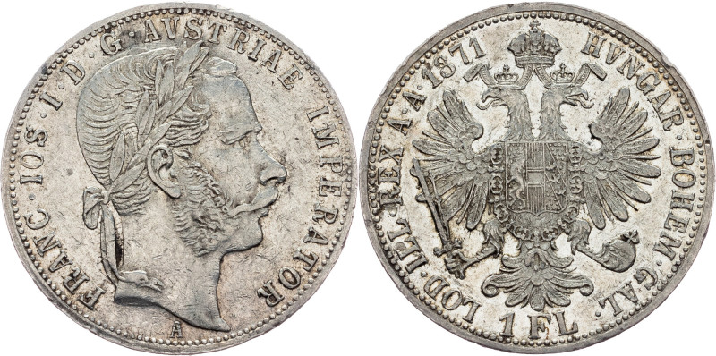 Franz Joseph I., 1 Gulden 1871, A Franz Joseph I., 1 Gulden 1871, A, 12,324 g, A...