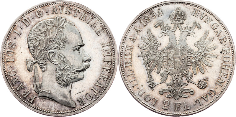 Franz Joseph I., 2 Gulden 1892, Vienna Franz Joseph I., 2 Gulden 1892, Vienna, 2...