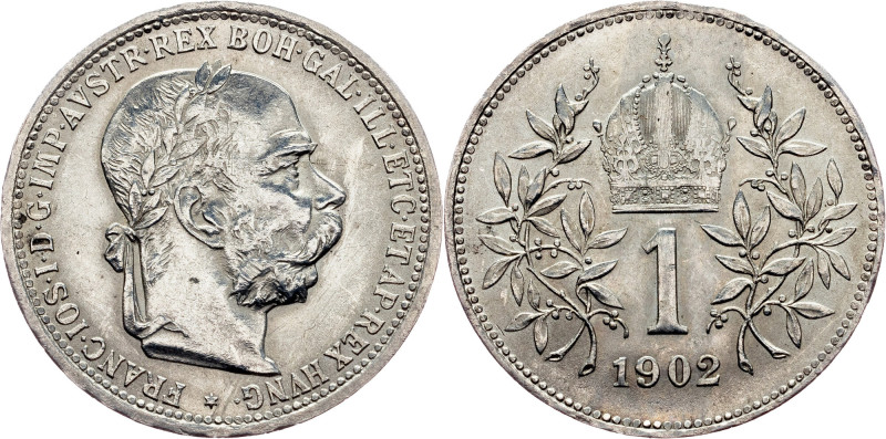 Franz Joseph I., 1 Krone 1902, Vienna Franz Joseph I., 1 Krone 1902, Vienna, 4,9...