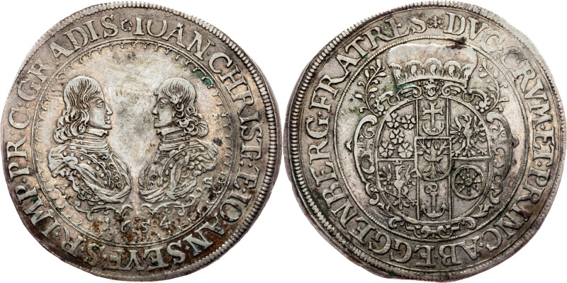 Johann Christian und Johann Seyfried, 1 Thaler 1654, Krumau Johann Christian und...