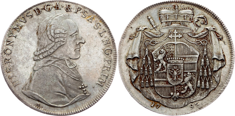 Hieronymus von Colloredo, 1 Thaler 1795 Salzburg, Hieronymus von Colloredo, 1 Th...