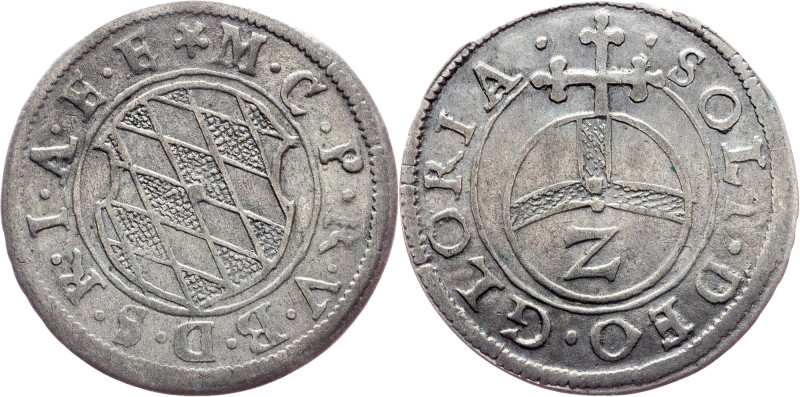 Bavaria, Maximilian I., 2 Kreuzer ND (1623), Munich Germany, Bavaria, Maximilian...