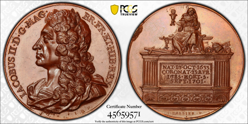 James II., Medal ND (1731), Jean Dassier Series of Kings and Queens of Great Bri...