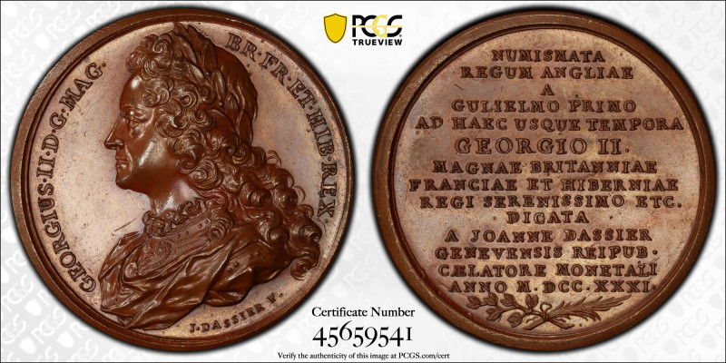 George II., Medal ND (1731), Jean Dassier Series of Kings and Queens of Great Br...