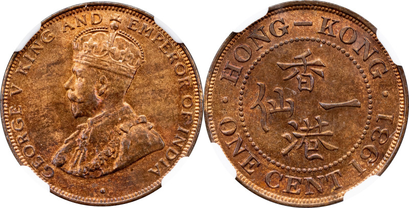 George V., 1 Cent 1931, London Hong Kong, George V., 1 Cent 1931, London, 3,94 g...