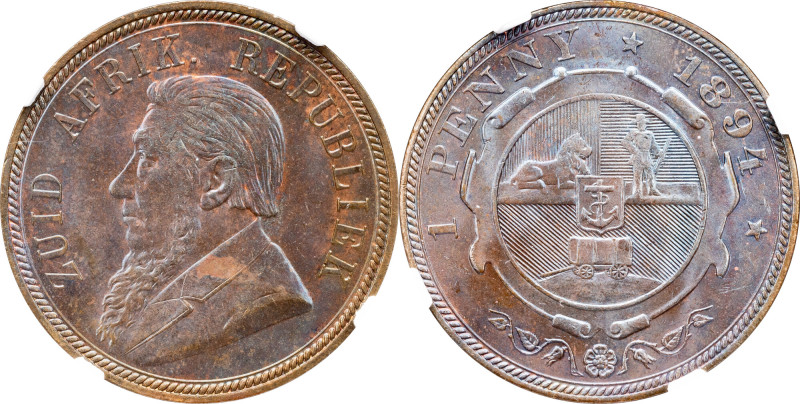 South African Republic, 1 Penny 1894, Pretoria South African Republic, South Afr...