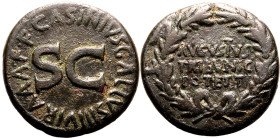Roman Empire Augustus 16 BC Æ Dupondius Very Fine
