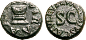Roman Empire Augustus 4 BC Æ Quadrans Good Very Fine