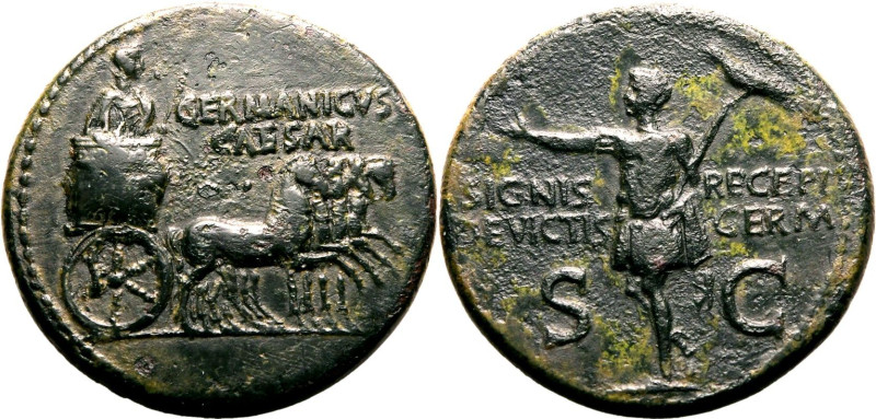 Roman Empire Germanicus (father of Caligula) AD 37-41 Æ Dupondius Very Fine
Ver...