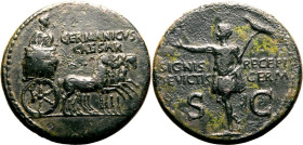 Roman Empire Germanicus (father of Caligula) AD 37-41 Æ Dupondius Very Fine