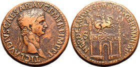 Roman Empire Claudius AD 41-45 Æ Sestertius Good Very Fine; smoothed, medallic in appearance