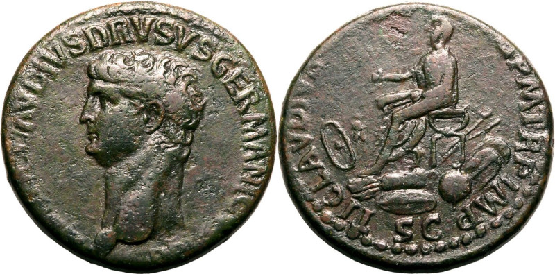 Roman Empire Nero Claudius Drusus (father of Claudius) AD 41-50 Æ Sestertius Ver...