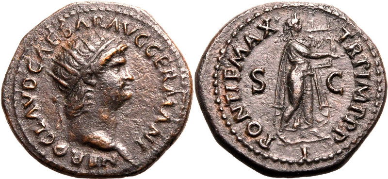 Roman Empire Nero AD 64 Æ As Good Very Fine; featuring a well-detailed rev
Good...