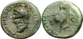 Roman Empire Nero AD 66-67 Æ Dupondius or As Very Fine; light tooling