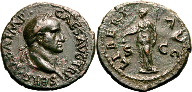 Roman Empire Galba AD 68 Æ As Good Very Fine; light smoothing to obv., attractiv...