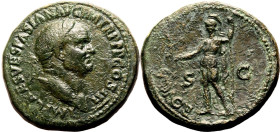 Roman Empire Vespasian AD 71 Æ Sestertius Very Fine