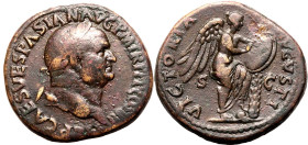 Roman Empire Vespasian AD 72-73 Æ Sestertius About Very Fine