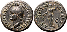 Roman Empire Vespasian AD 74 Æ As Very Fine
