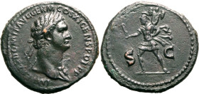 Roman Empire Domitian AD 85 Æ As Good Very Fine