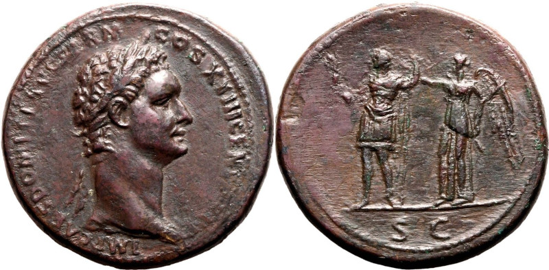 Roman Empire Domitian AD 85 Æ Sestertius Good Very Fine; light tooling to rev., ...