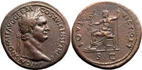 Roman Empire Domitian AD 90-91 Æ Sestertius Good Very Fine; an attractive example