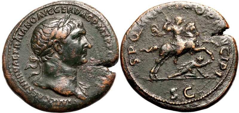 Roman Empire Trajan AD 104-107 Æ Sestertius Very Fine
Very Fine | ROMAN EMPIRE....