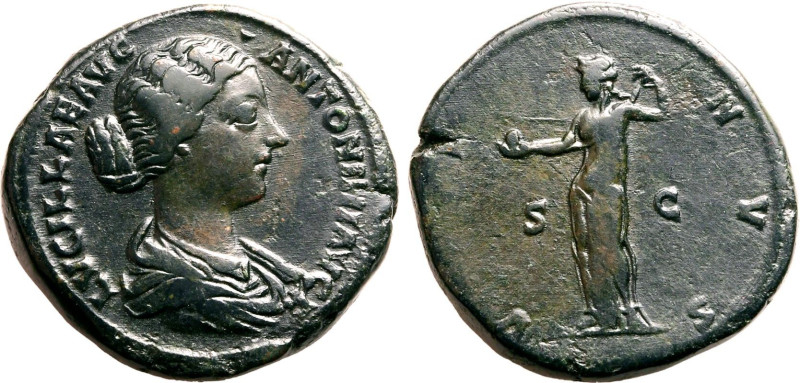 Roman Empire Lucilla (daughter of Marcus Aurelius) AD 163-164 Æ Sestertius Very ...