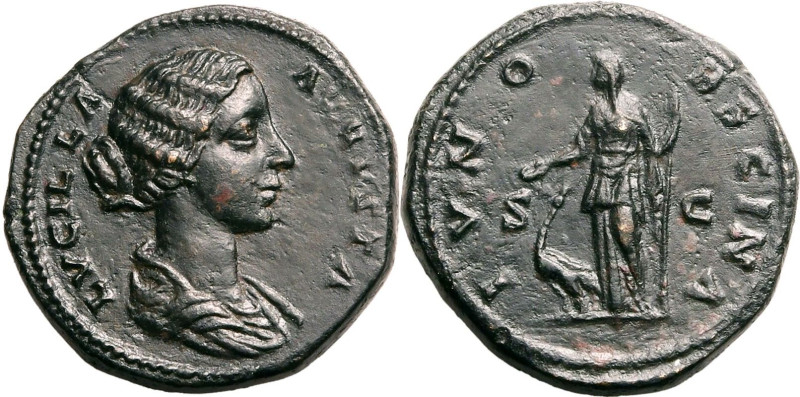 Roman Empire Lucilla (daughter of Marcus Aurelius) AD 164-167 Æ As About Extreme...