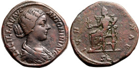 Roman Empire Lucilla (daughter of Marcus Aurelius) AD 164-169 Æ Sestertius About Very Fine; mottled patina