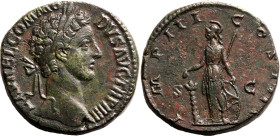 Roman Empire Commodus AD 179 Æ Sestertius Good Very Fine; a clear example with an attractive mottled patina