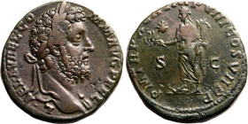 Roman Empire Commodus AD 192 Æ Sestertius Very Fine; attractive brown patina