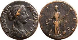 Roman Empire Crispina (wife of Commodus) AD 180-183 Æ Sestertius Very Fine