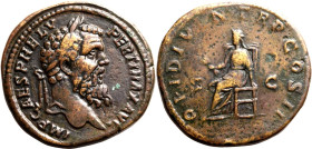 Roman Empire Pertinax AD 193 Æ Sestertius Very Fine; lightly smoothed, a bold portrait