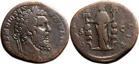 Roman Empire Didius Julianus AD 193 Æ Sestertius About Very Fine
