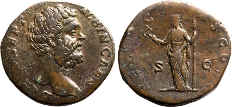 Roman Empire Clodius Albinus (Caesar) AD 194-195 Æ Sestertius Very Fine
Very Fi...