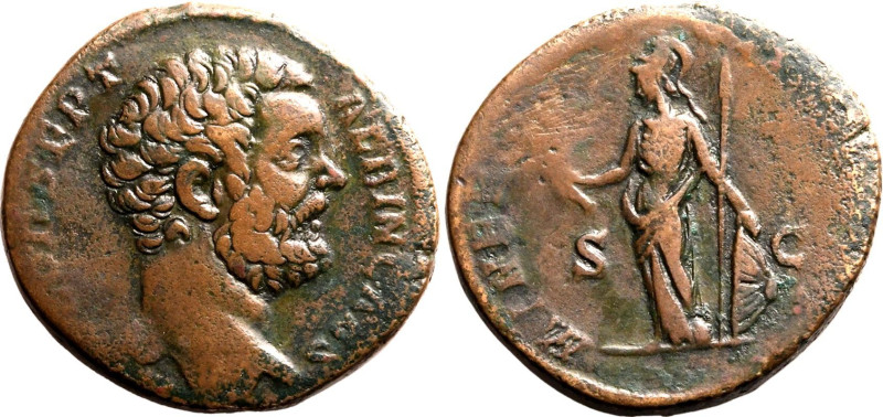 Roman Empire Clodius Albinus (Caesar) AD 194-195 Æ Sestertius About Very Fine
A...