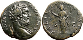 Roman Empire Clodius Albinus (Caesar) AD 194-195 Æ Sestertius Very Fine; an expressive portrait of Albinus
