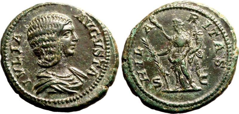 Roman Empire Julia Domna (wife of Septimius Severus) AD 193-217 Æ As Good Very F...