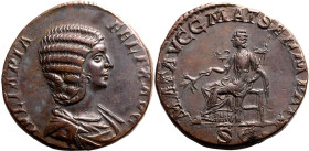 Roman Empire Julia Domna (mother of Caracalla) AD 211-217 Æ Sestertius About Extremely Fine; a crisp and highly attractive example