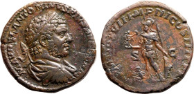 Roman Empire Caracalla AD 214 Æ Sestertius Good Very Fine; some areas of weak strike, otherwise a very pleasant coin