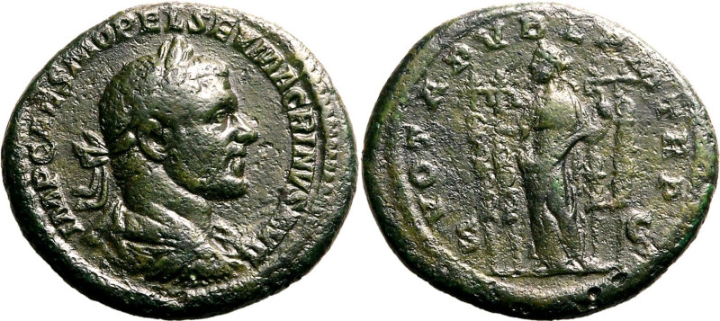 Roman Empire Macrinus AD 217 Æ As Very Fine
Very Fine | ROMAN EMPIRE. Macrinus....