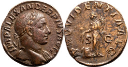 Roman Empire Severus Alexander AD 231-235 Æ Sestertius About Extremely Fine