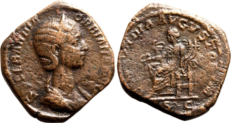 Roman Empire Sallustia Orbiana (wife of Severus Alexander) AD 225 Æ Sestertius V...