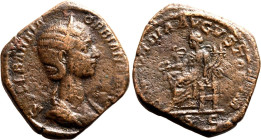 Roman Empire Sallustia Orbiana (wife of Severus Alexander) AD 225 Æ Sestertius Very Fine; featuring a well-detailed reverse